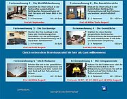 Die Auswahl der ersten 6 Unterkünfte im Sommer 2002