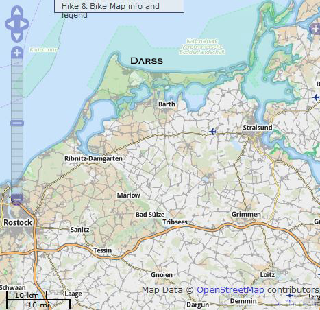 Karte der Inselkette Fischland-Darss-Zingst Karte der Inselkette Fischland-Darss-Zingst